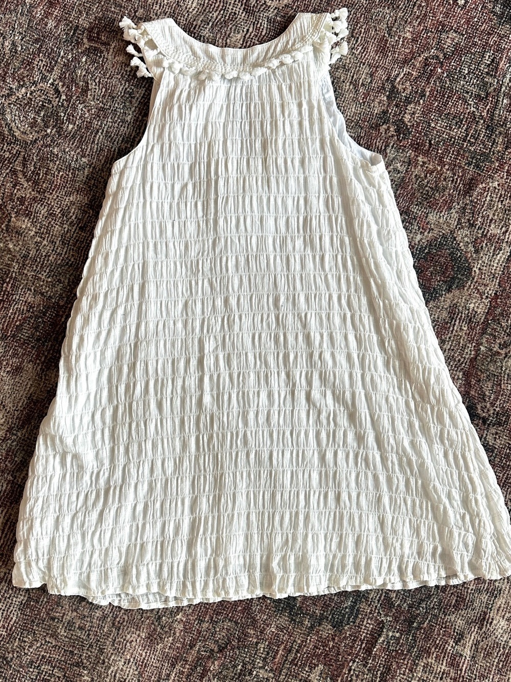 NWOT Vineyard Vines White Cream Cotton Summer Mini Dress Medium Premium Casual - Picture 3 of 6